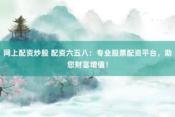 网上配资炒股 配资六五八：专业股票配资平台，助您财富增值！