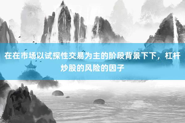 在在市场以试探性交易为主的阶段背景下下，杠杆炒股的风险的因子